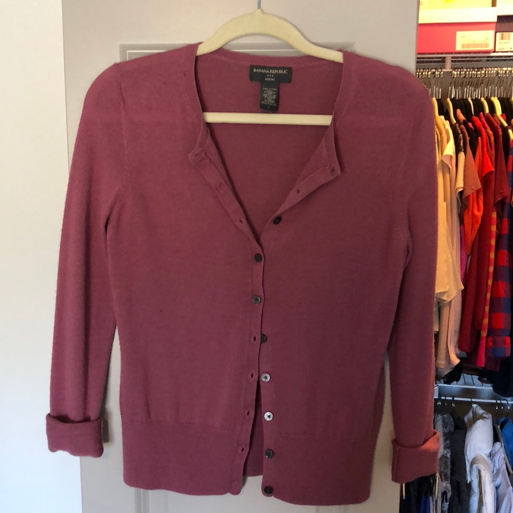 Woman’s wool button up sweater cardigan